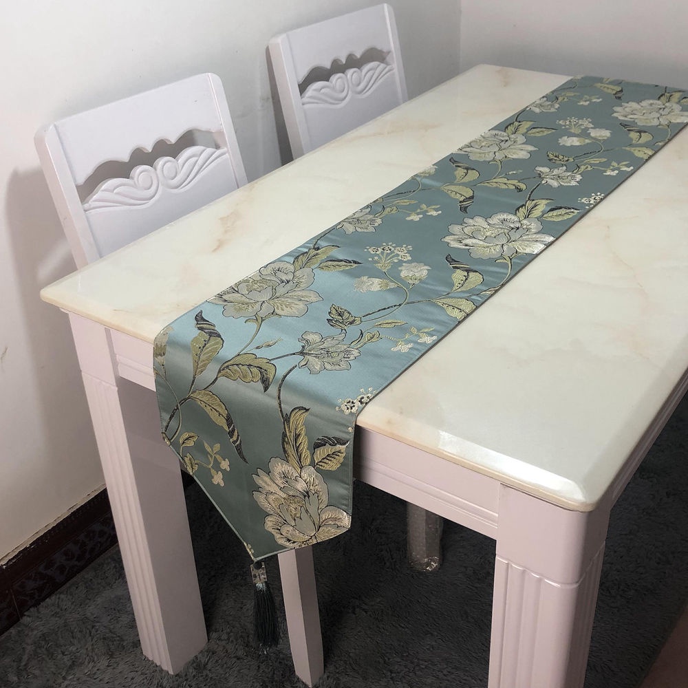 Khăn trải bàn thêu họa tiết phong cách Trung Hoa cổ điển sang trọng