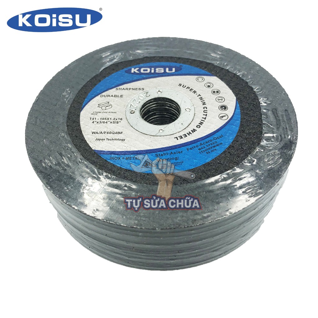 XẢ KHO ĐÁ CẮT SẮT THÉP INOX KIM LOẠI KOISU 105MM