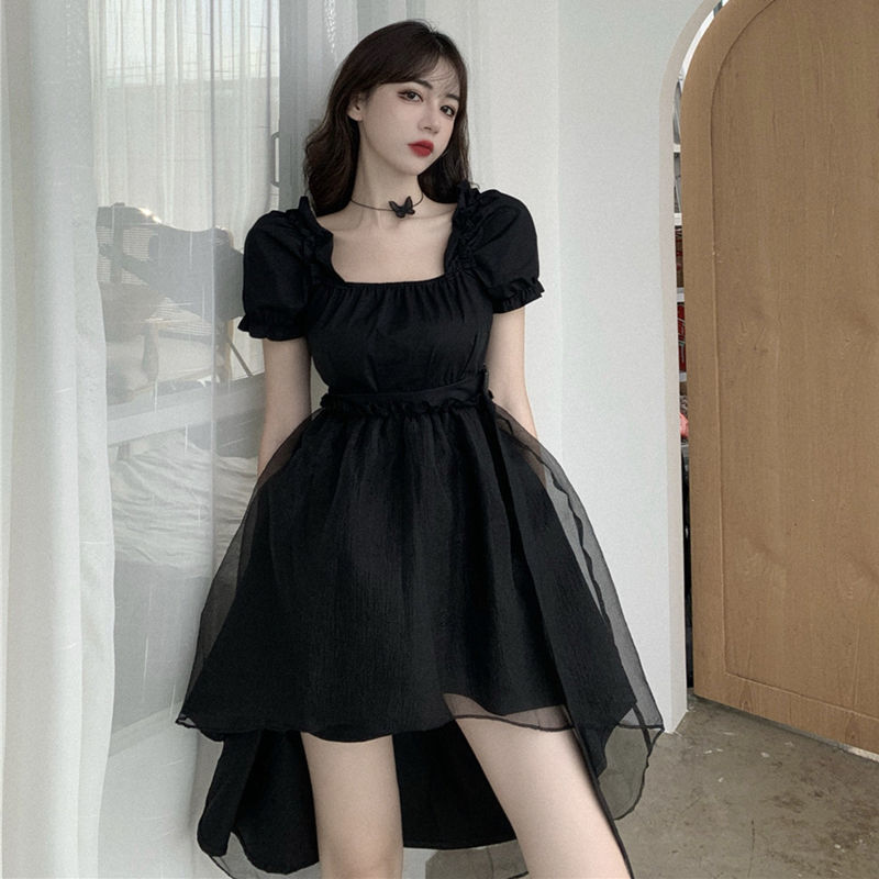 Đầm Nữ Tay Ngắn Cổ Vuông Thời Trang Quyến Rũ | BigBuy360 - bigbuy360.vn