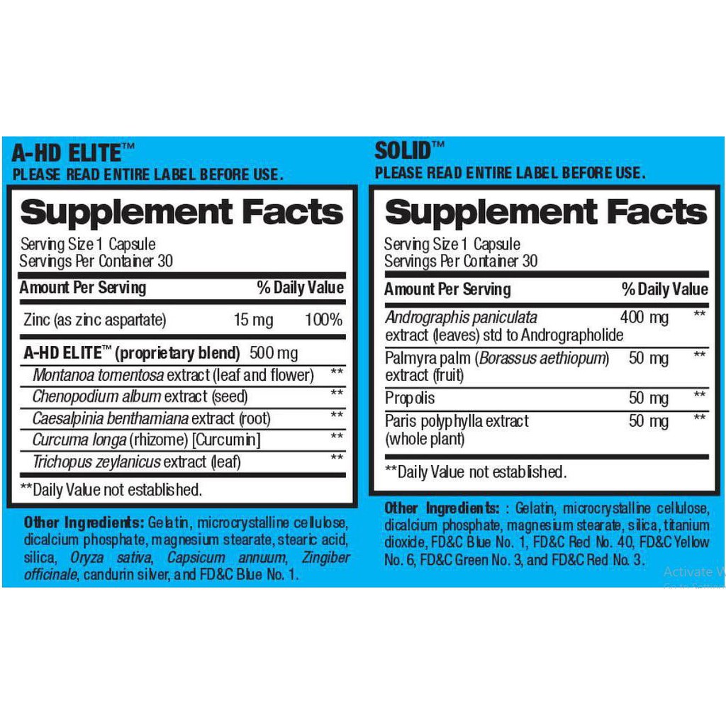 BPI Sports AHD Lite Solid Viên Test Tăng Sinh Lý Nam Giới Testosteron, Hồi Phục Và Phát Triển Cơ Bắp 30 Lần Dùng