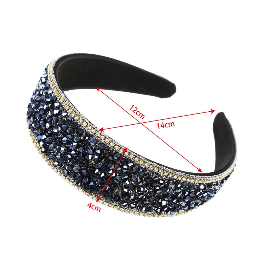 Cài tóc bản rộng đính đá pha lê sang trọng phong cách Hàn Quốc dành cho nữ