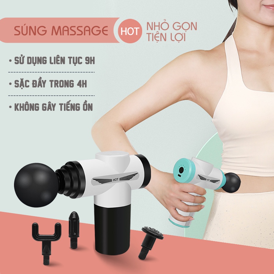 Máy massage cầm tay cao cấp JOBUR , Súng massage cơ bắp, máy đấm lưng, dụng cụ thư giãn sau tập.