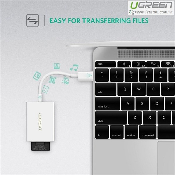 Đầu đọc thẻ USB Type-C cho thẻ nhớ TF/SD 4.0 chính hãng Ugreen 40864 cao cấp