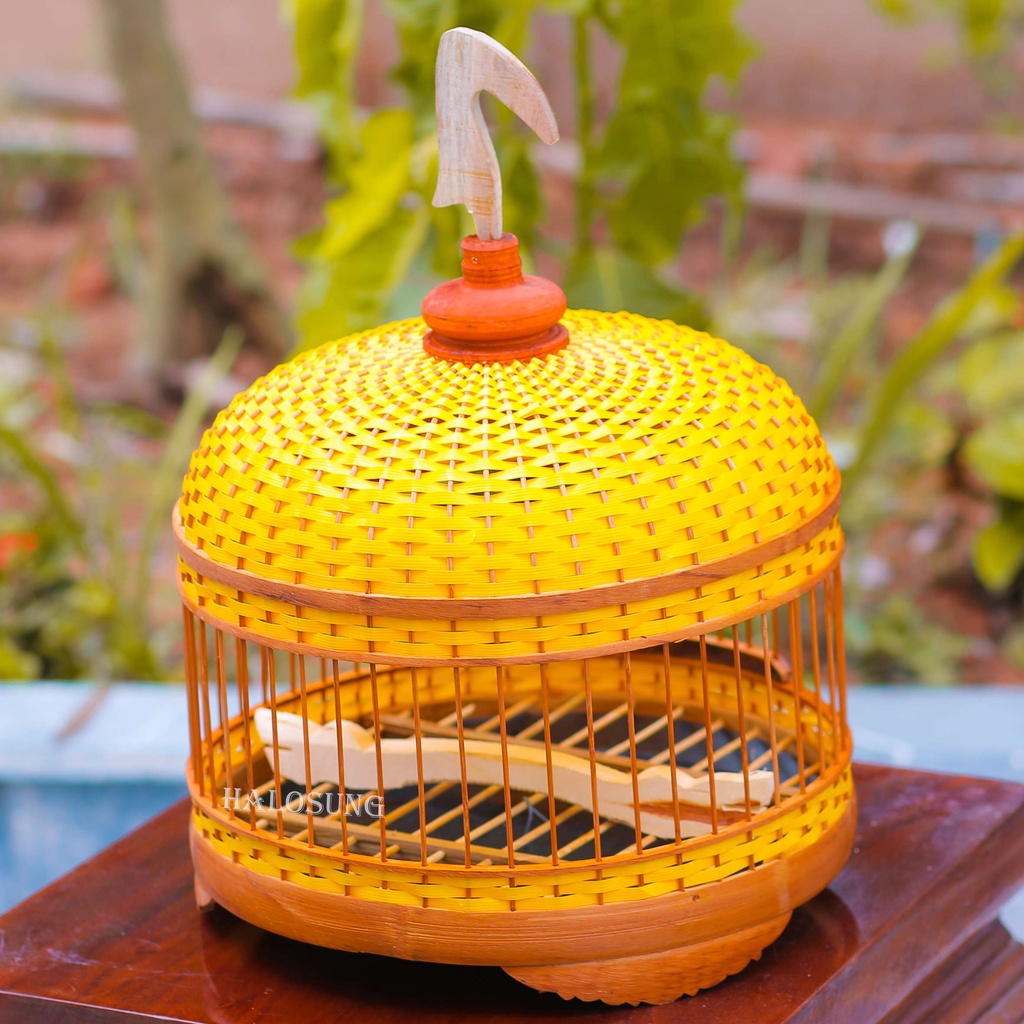 Lồng chim cu gáy Halosung lồng nuôi cu gáy cao cấp kèm phụ kiện LC87