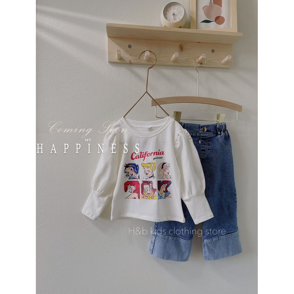 (9-26kg)Set áo esa kèm quần jean ống rộng cho bé