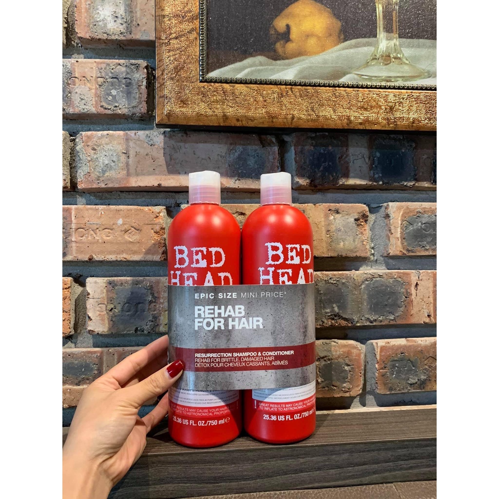 [HÀNG HOT]  TIGI BED HEAD ĐỎ - CẶP DẦU GỘI + XẢ PHỤC HỒI HƯ TỔN - 2 CHAI 750ML Chuẩn chính hãng USA | BigBuy360 - bigbuy360.vn