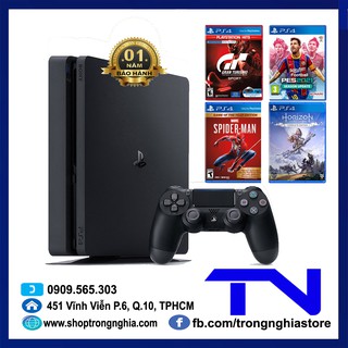 Mua  Mã ELHAMS5 giảm 6% đơn 300K  Máy PS4 Slim 2218B + 4 game - Bảo hành chính hãng Sony 12 tháng