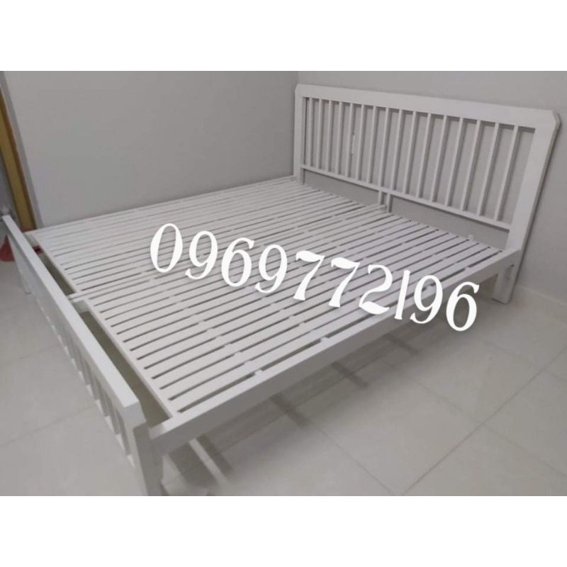 Giường sắt hộp 4-8 không si 1m6x2m bảo hành 2 năm - Giao hàng miễn phí nội thành HCM ( hình chụp thật 100%)