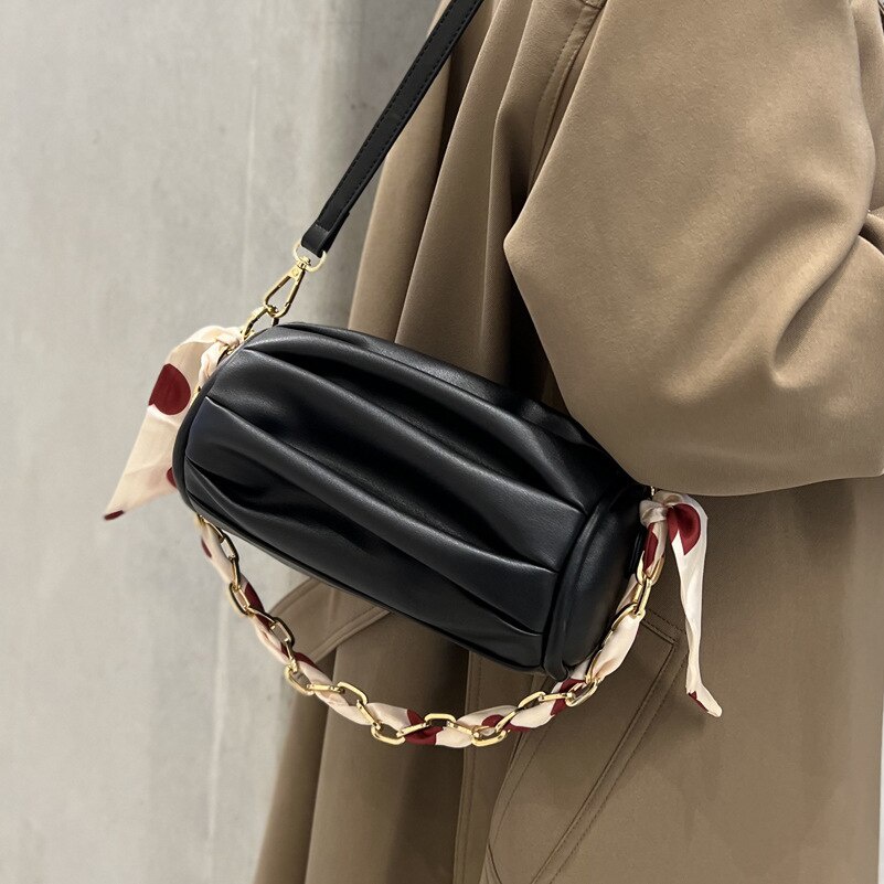 Túi đeo chéo Jasmin Noir bằng da PU thiết kế thời trang sành điệu dành cho nữ