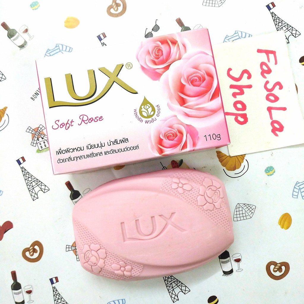 Lốc 4 bánh xà phòng LUX Thái Lan bánh to 110g 🇹🇭 xà bông cục soap sáp hoa hồng, hoa trà | BigBuy360 - bigbuy360.vn