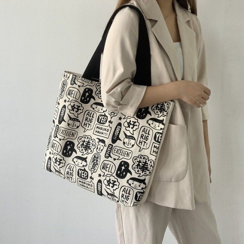 TÚI TOTE VẢI CAVANS ĐI HỌC,ĐI CHƠI