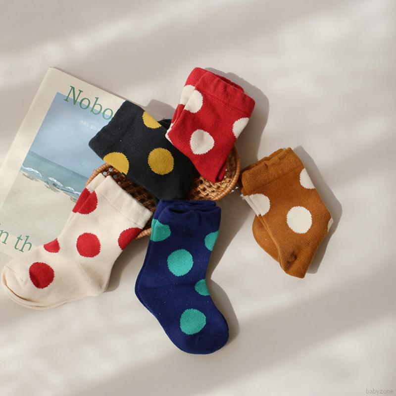 Đôi Tất Cotton Họa Tiết Chấm Bi Xinh Xắn Cho Bé