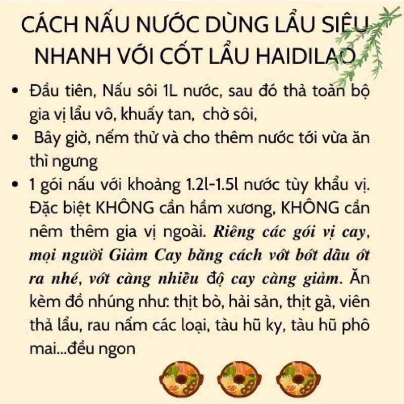 Gia Vị Cốt Lẩu Hidilao Nhiều Vị