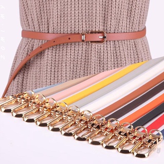 Korean multicolor slim waist belt PU version women's trouser belt