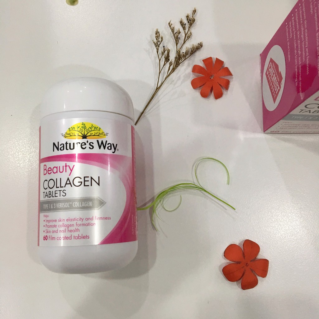 Viên uống đẹp da Beauty Collagen Booster Nature's Way của Úc - 60 viên, có tem CHEMIST