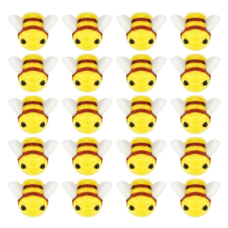 Set 20 Móc Khóa Hình Chú Ong Bằng Len Dùng Để Trang Trí Xe Hơi / Dịp Năm Mới