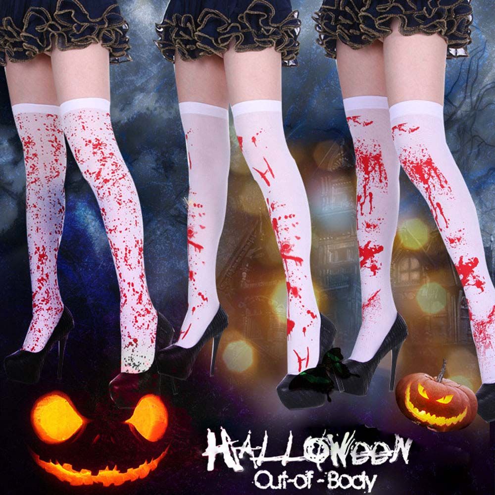 Vớ Có Khóa Kéo Họa Tiết Halloween Sáng Tạo Cho Nữ