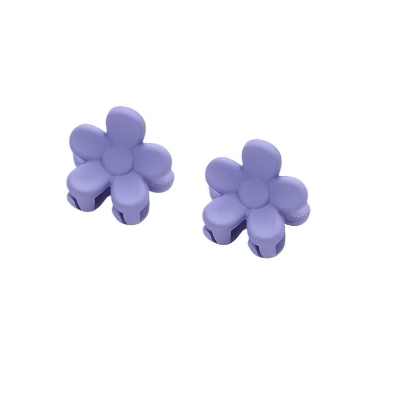 Set 2 Kẹp Tóc Màu Tím Mini Dễ Thương Phong Cách Hàn Quốc