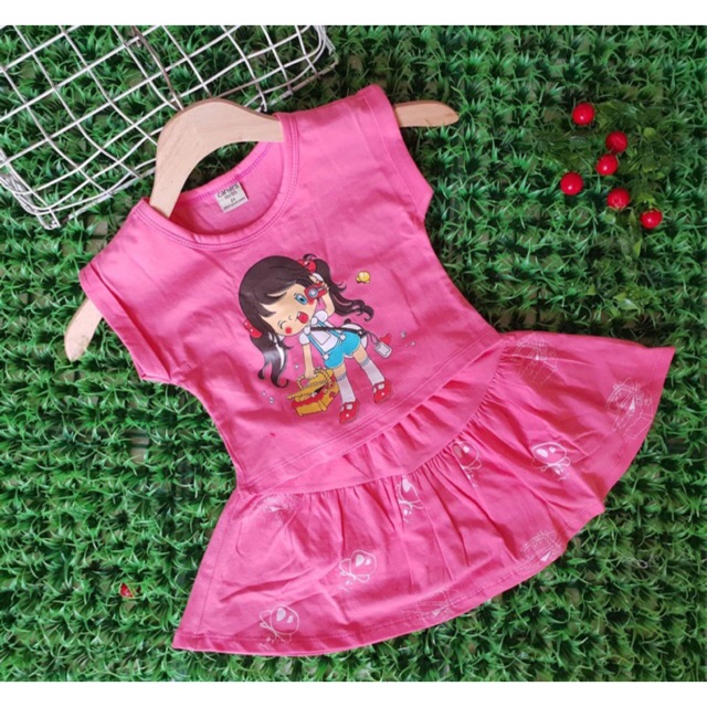 Bộ cotton áo croptop kết hợp quần váy cute cho bé gái 9-22 kg
