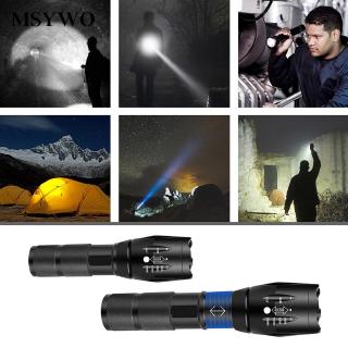 Telescopic Flashlight Long Range XML-T6 LED Torch Light Zoom For Camping Fine
