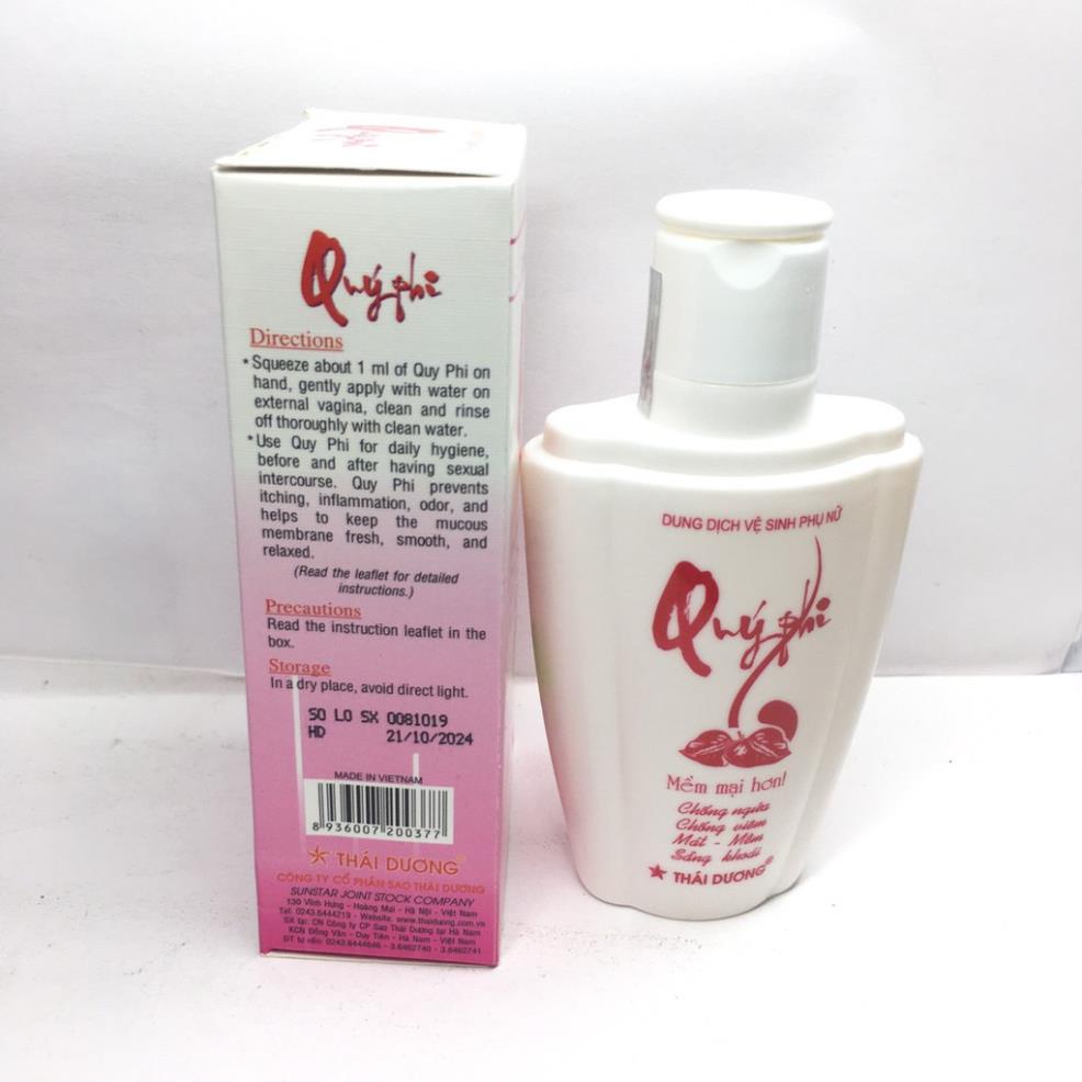 Quý Phi Đỏ Dung dịch vệ sinh phụ nữ hàng Việt chai 120ml