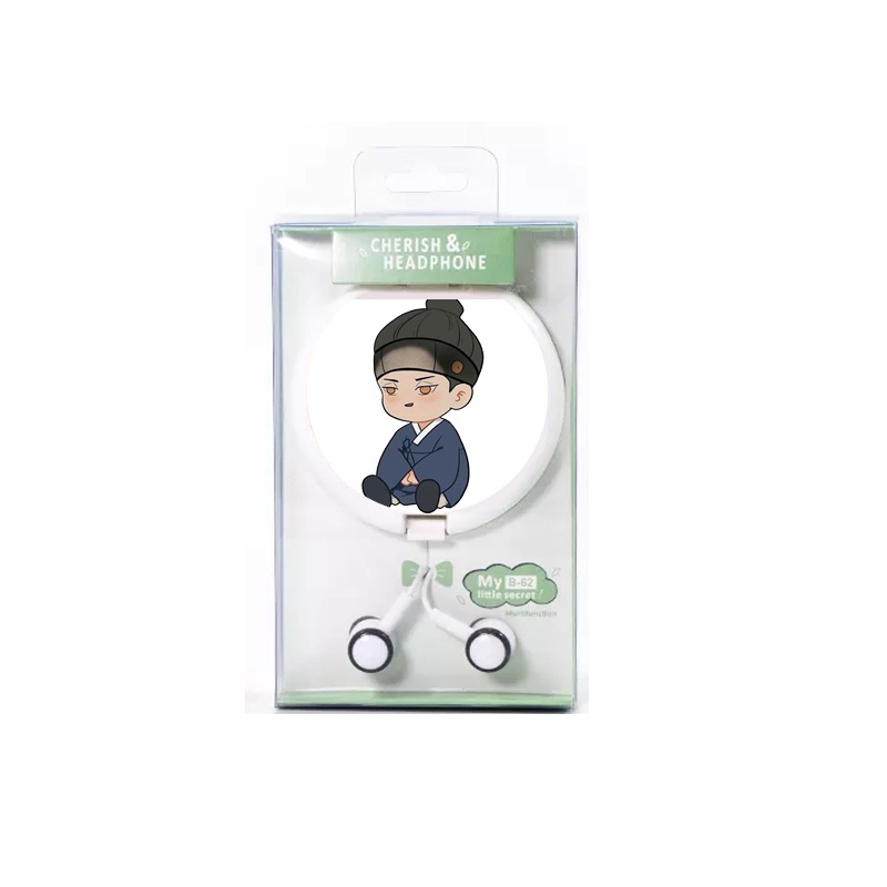 Tai nghe hộp tròn in hình Dạ ký boylove chibi anime xinh xắn tiện lợi