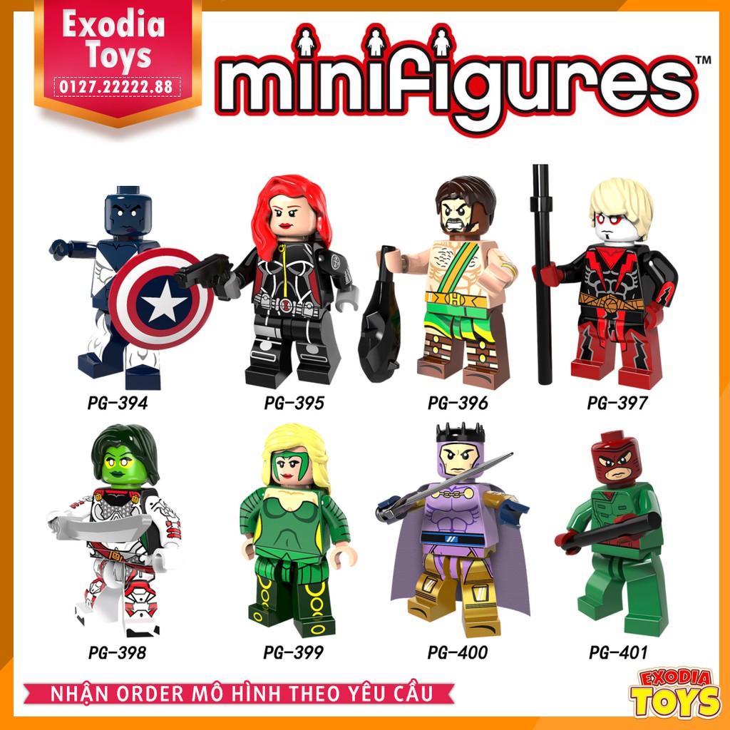 Xếp hình minifigure nhân vật siêu anh hùng Marvel - Đồ Chơi Lắp Ghép Sáng Tạo - POGO 8108