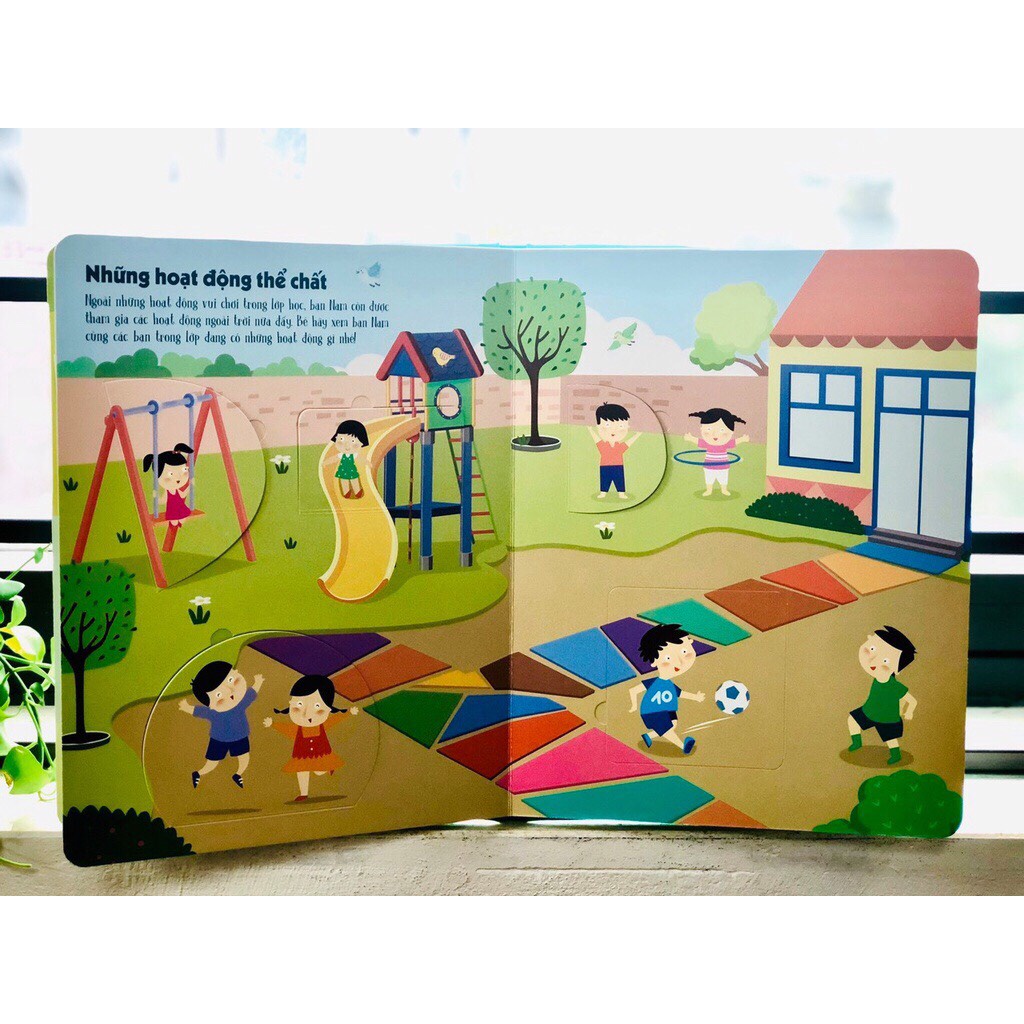 SÁCH - Lift-the-flap- Lật mở khám phá - At the nursery school - Ở nhà trẻ