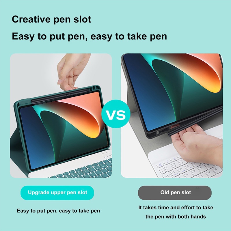 Bao Da Máy Tính Bảng Có Bàn Phím bluetooth Không Dây Cho xiaomi mipad 5 mipad 6 mi pad 5 11 inch mipad 5 pro 6 pro