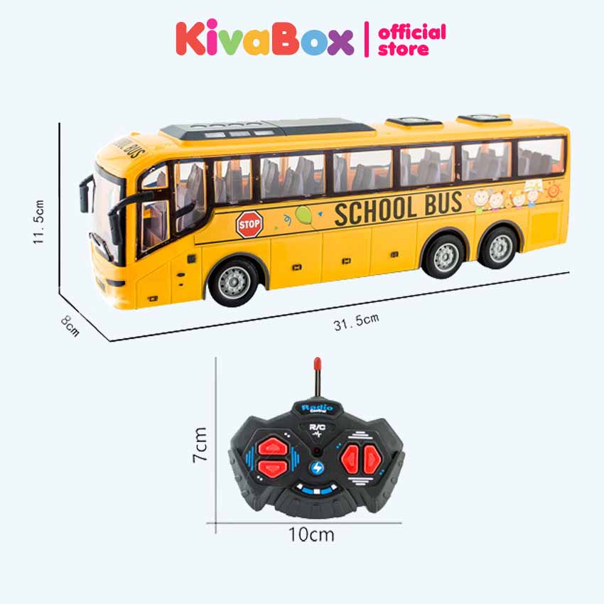 Xe bus điều khiển từ xa Kivabox loại xe điều khiển, nhựa ABS siêu bền, thiết kế tinh xảo siêu đẹp