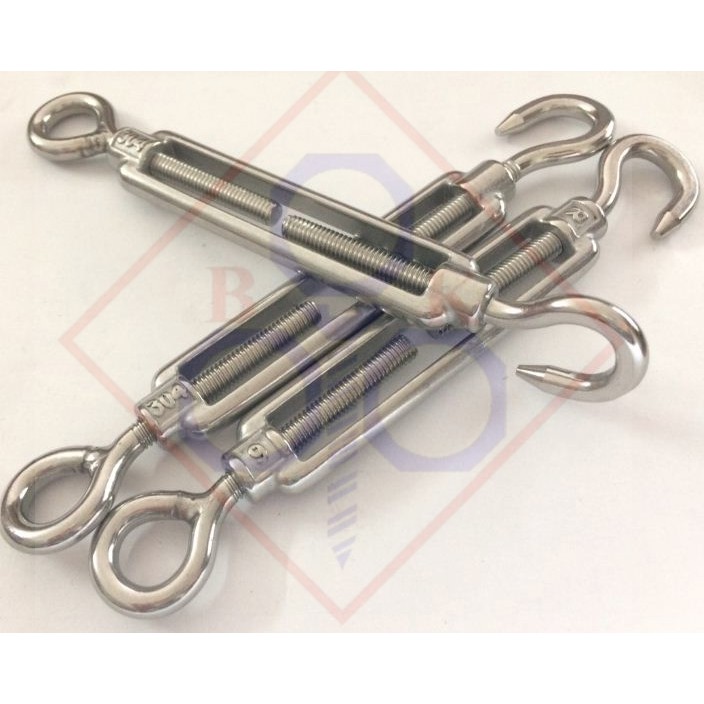 Tăng đơ dây cáp bằng Inox, chống gỉ cho dây cáp 4 và 5 ly