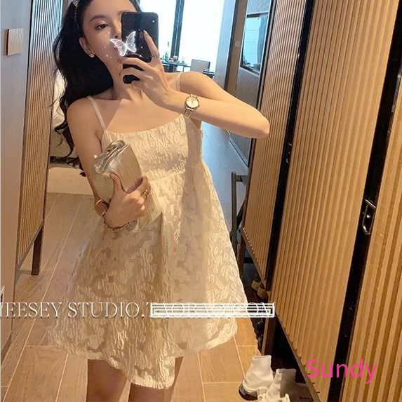 Đầm xòe hai dây thời trang hè xinh xắn cho nữ
