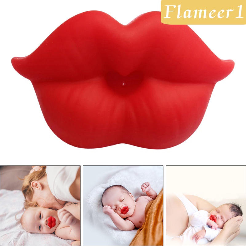 [Flameameer1] Núm Vú Giả Silicone Hình Đôi Môi Cho Bé Mới Biết Đi
