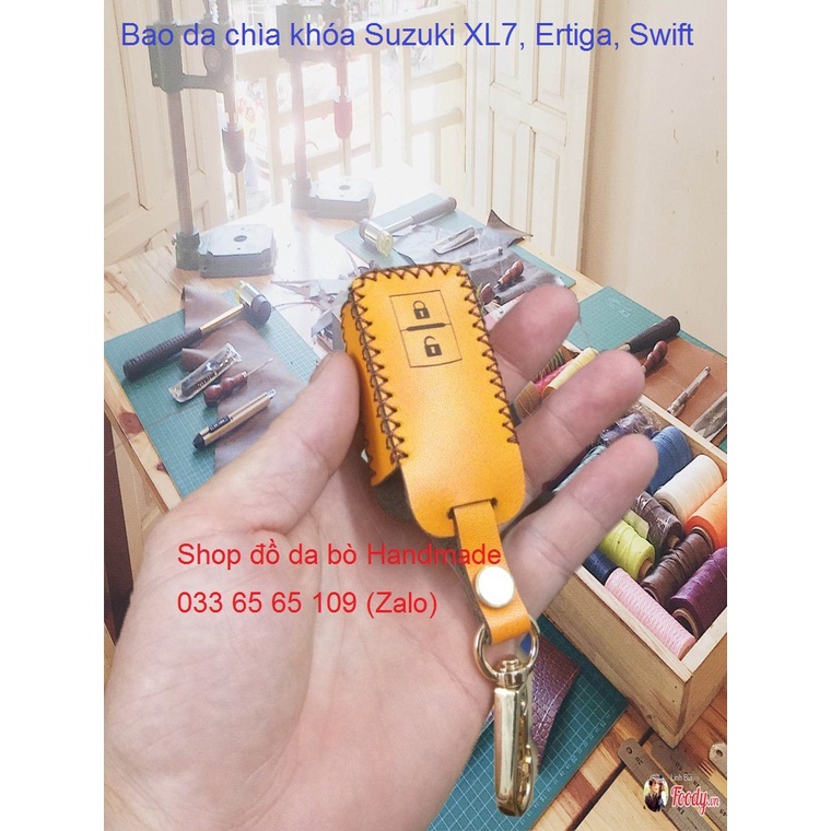 Bao da chìa khóa Suzuki Ertiga, Swift, XL7 kèm móc khóa
