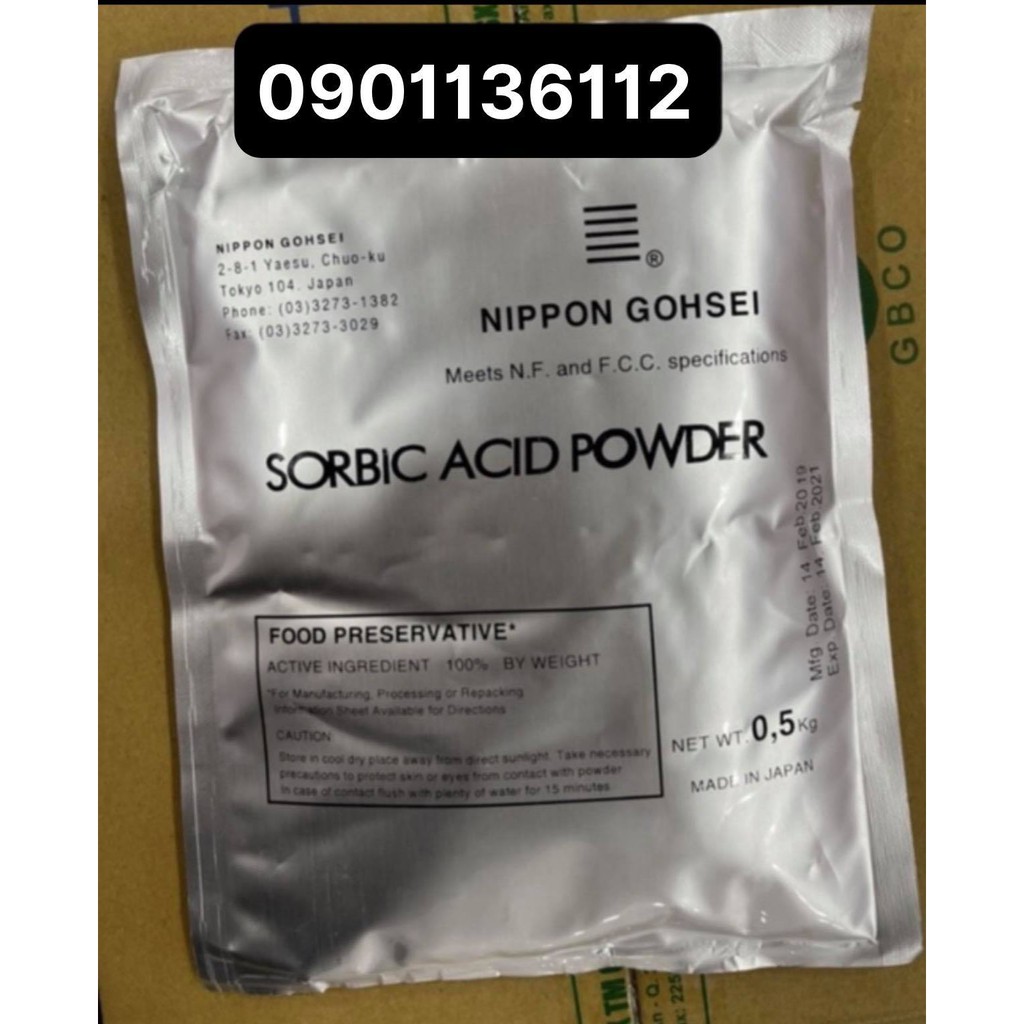 Sorbic acid power - chất bảo quản thực phẩm sorbic - acid sorbic - mốc Nhật - chống mốc thực phẩm