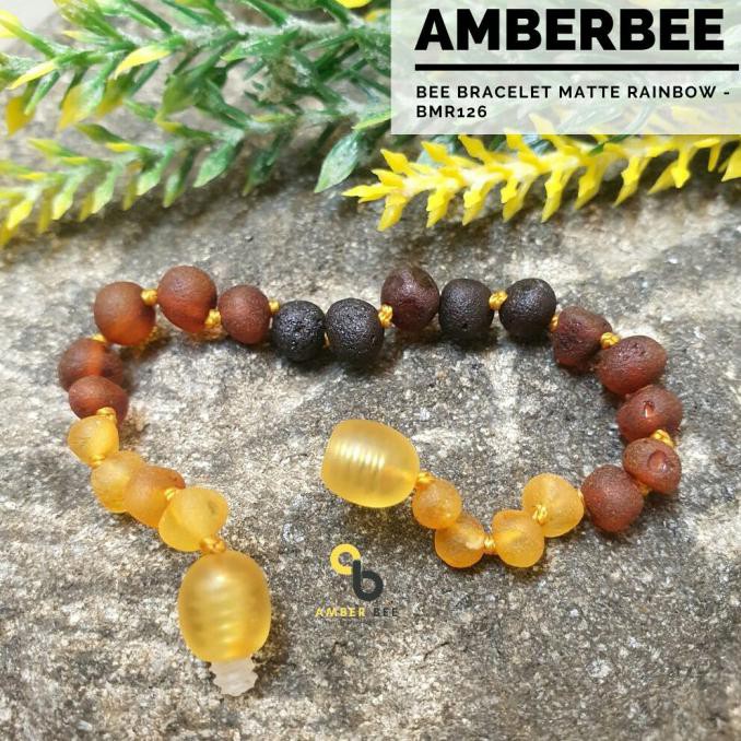 Vòng Tay Màu Hổ Phách Cao Cấp Bmr126 By Amber Bee - 14cm