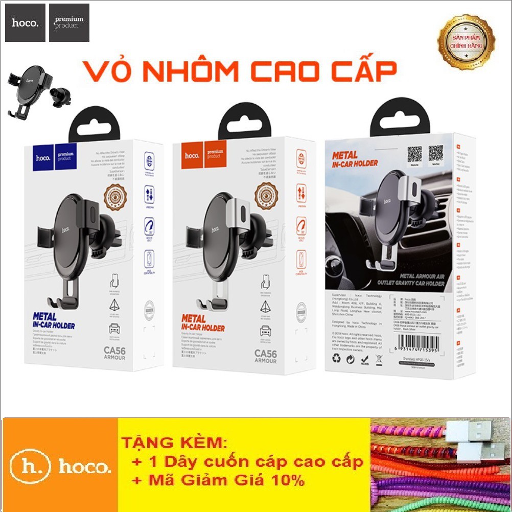 Giá Đỡ Điện Thoại Xe Hơi Hoco CA56Giá Đỡ Ô Tô Gắn Cửa Điều Hòa - Bảo Hành Chính Hãng