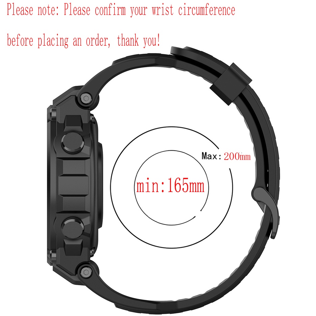 Silicone Dây Đeo Thay Thế Chất Liệu Silicon Thiết Kế Sọc Gân Nổi Cho Amazfit T-Rex Pro Xiaomi Huami Amazfit T-Rex 2