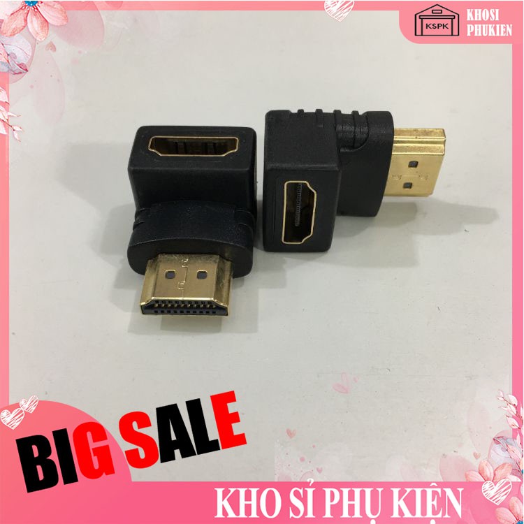 Đầu nối cổng HDMI male sang HDMI female vuông góc 90 độ - Nối góc vuông từ đầu đực HDMI sang đầu cái HDMI