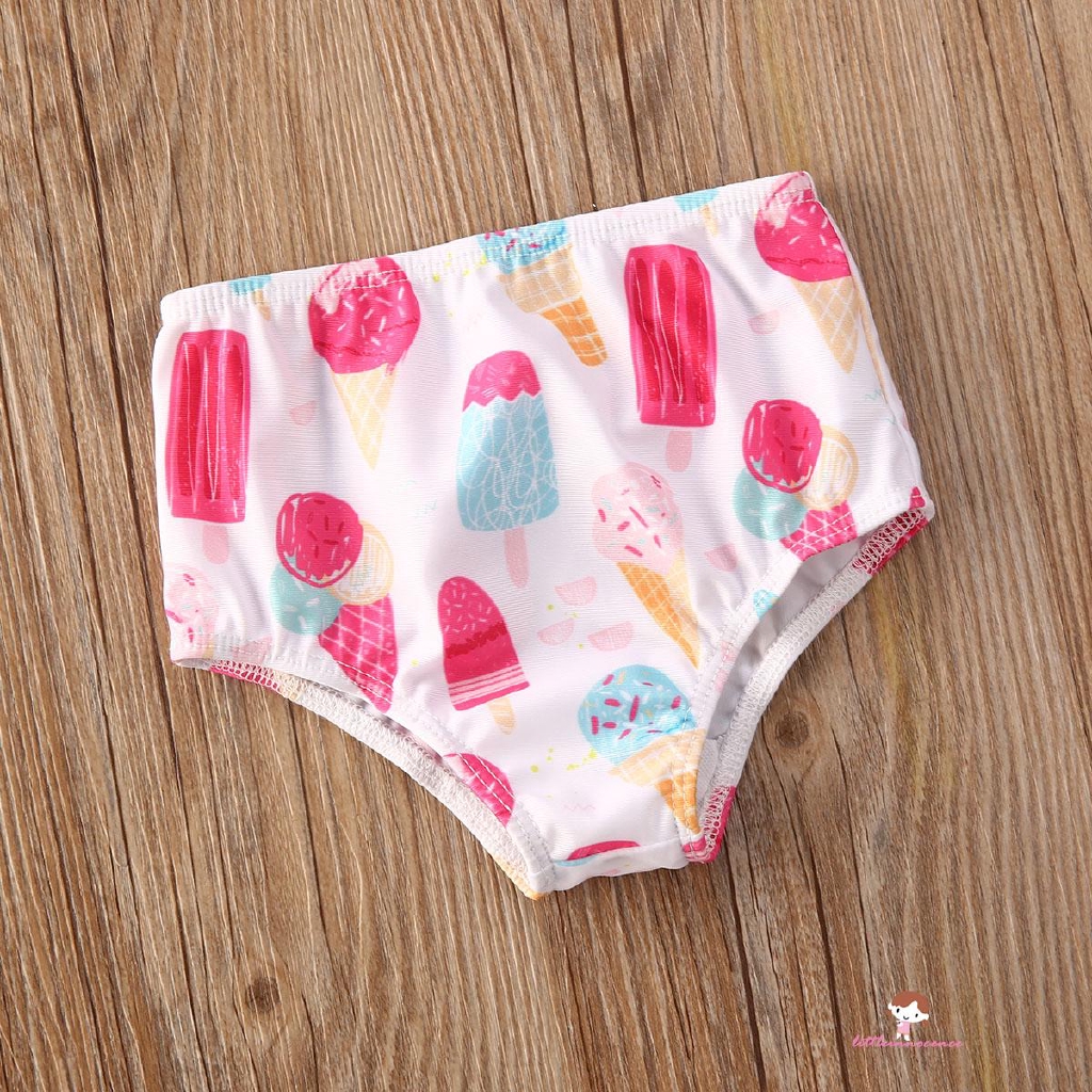 Bộ Đồ Bơi Bikini In Hoa Cho Bé Gái Từ 0-3 Tuổi