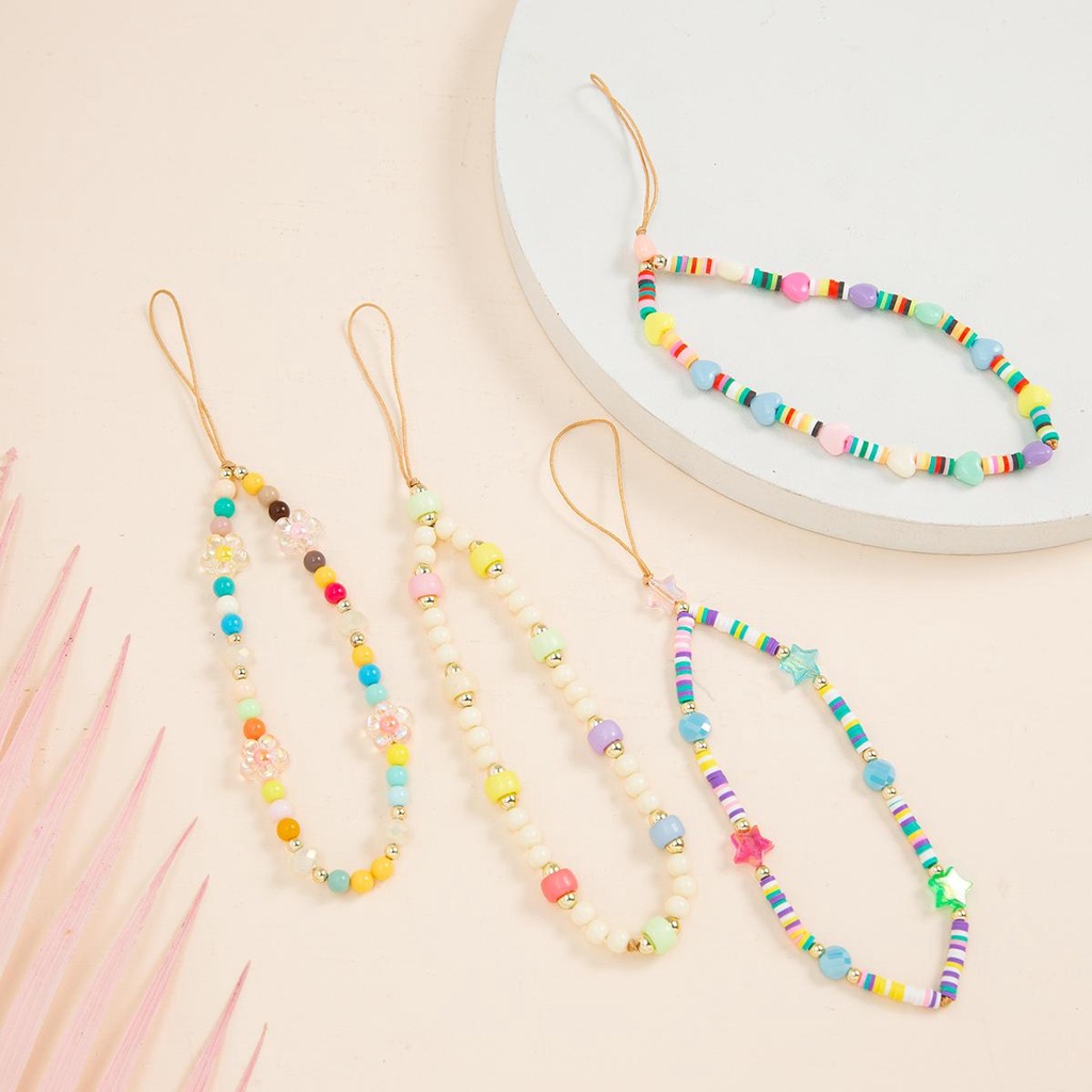 Dây Đeo Điện Thoại Chống Thất Lạc Họa Tiết Hoa Handmade WMES15H