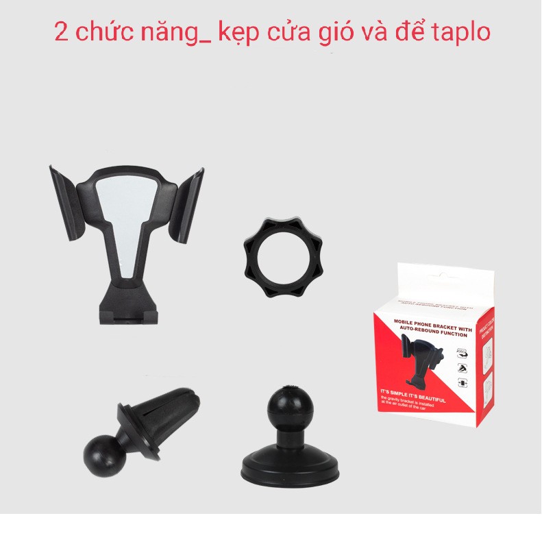 Giá đỡ điện thoại trên ô tô xe hơi gắn taplo, kẹp cửa gió điều hòa cực kỳ tiện lợi