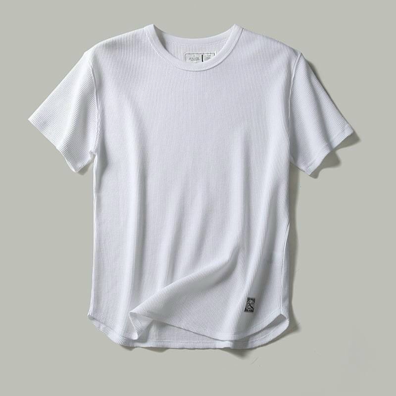 Áo thun nam cộc tay cổ tròn chất thun cotton tổ ong xuất nhật co giãn 4 chiều