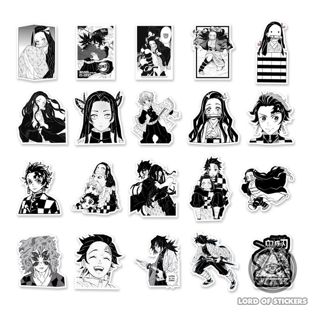 Set 50 Hình Dán Demon Slayer Nhân Vật Truyện Tranh Kimetsu No Yaiba Anime Manga Sticker Trang Trí Mũ Bảo Hiểm, Laptop