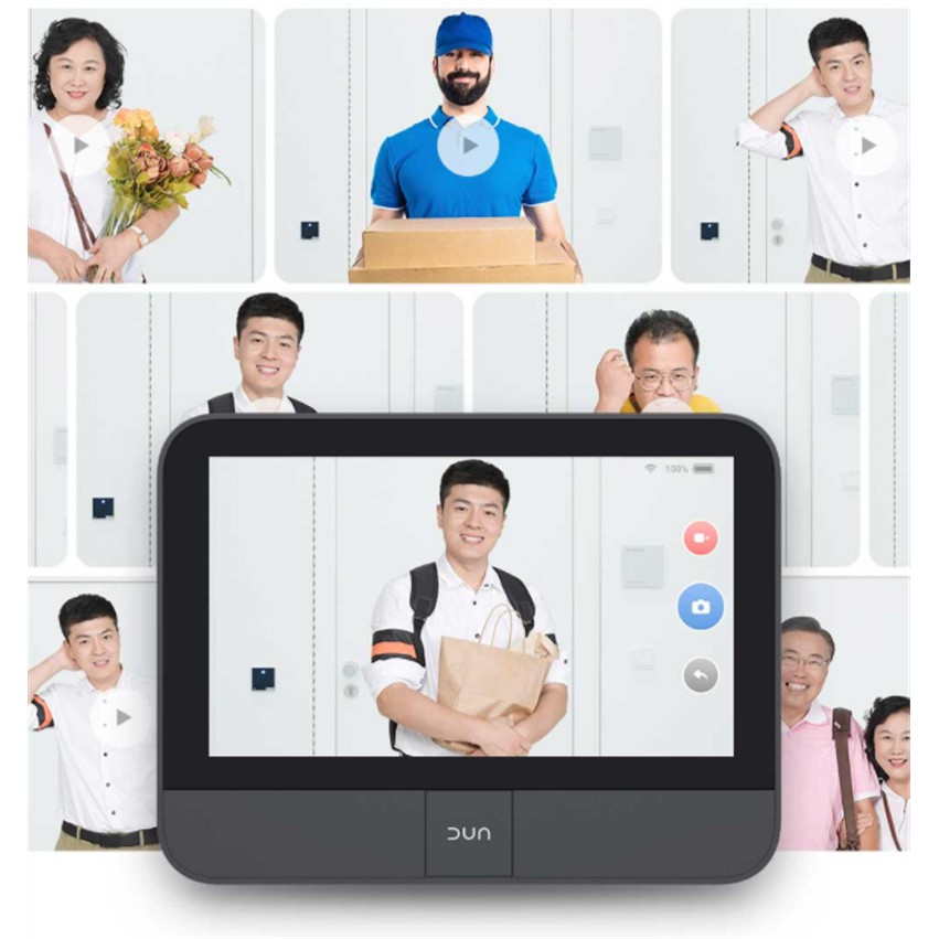 Bộ Chuông Cửa Thông Minh XIAOMI DUN M100MX Màn Hình 5 inch - Bộ Nhớ 8G - Hỗ trợ thẻ 32G/Smart Cat Eye 1S
