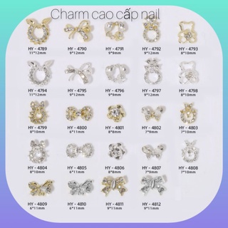Bảng full Charm nơ đính ngọc,đính đá cao cấp gắn móng tay chọn lẻ cái