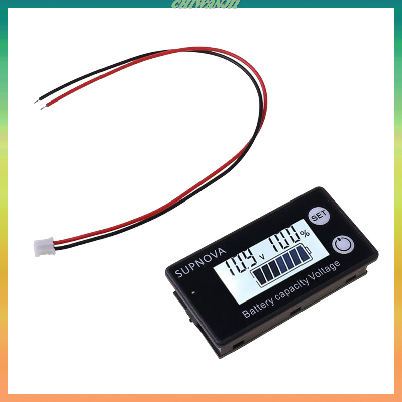 Vôn Kế Dc 8v-100v Có Màn Hình Hiển Thị Lcd Chuyên Dụng Cho Xe Mô Tô / Xe Hơi Chiwanji1