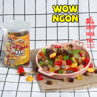 Kẹo chíp chíp mix vị 500g đồ ăn vặt WowNgon Hà Nội vừa ngon vừa rẻ