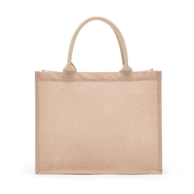 Túi Xách Tote Bằng Sợi Đay Cỡ Lớn Có Tay Cầm Có Thể Tái Sử Dụng Cho Nữ