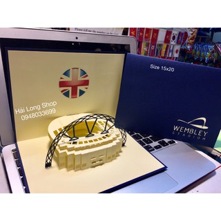 Wembley Stadium - Sân Bóng - Thiệp 3D ( mở 90 độ )